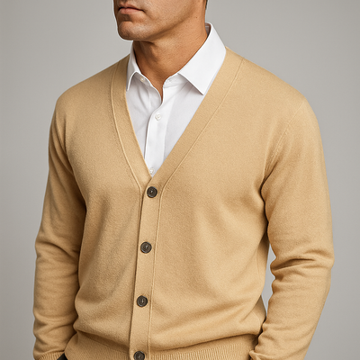 Giacinto | Elegante cardigan da uomo con scollo a V