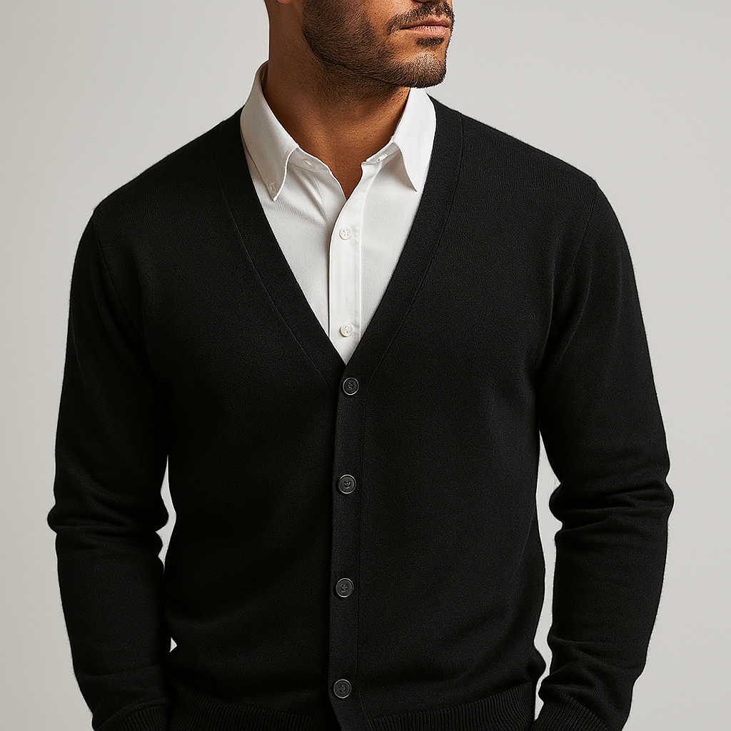 Giacinto | Elegante cardigan da uomo con scollo a V