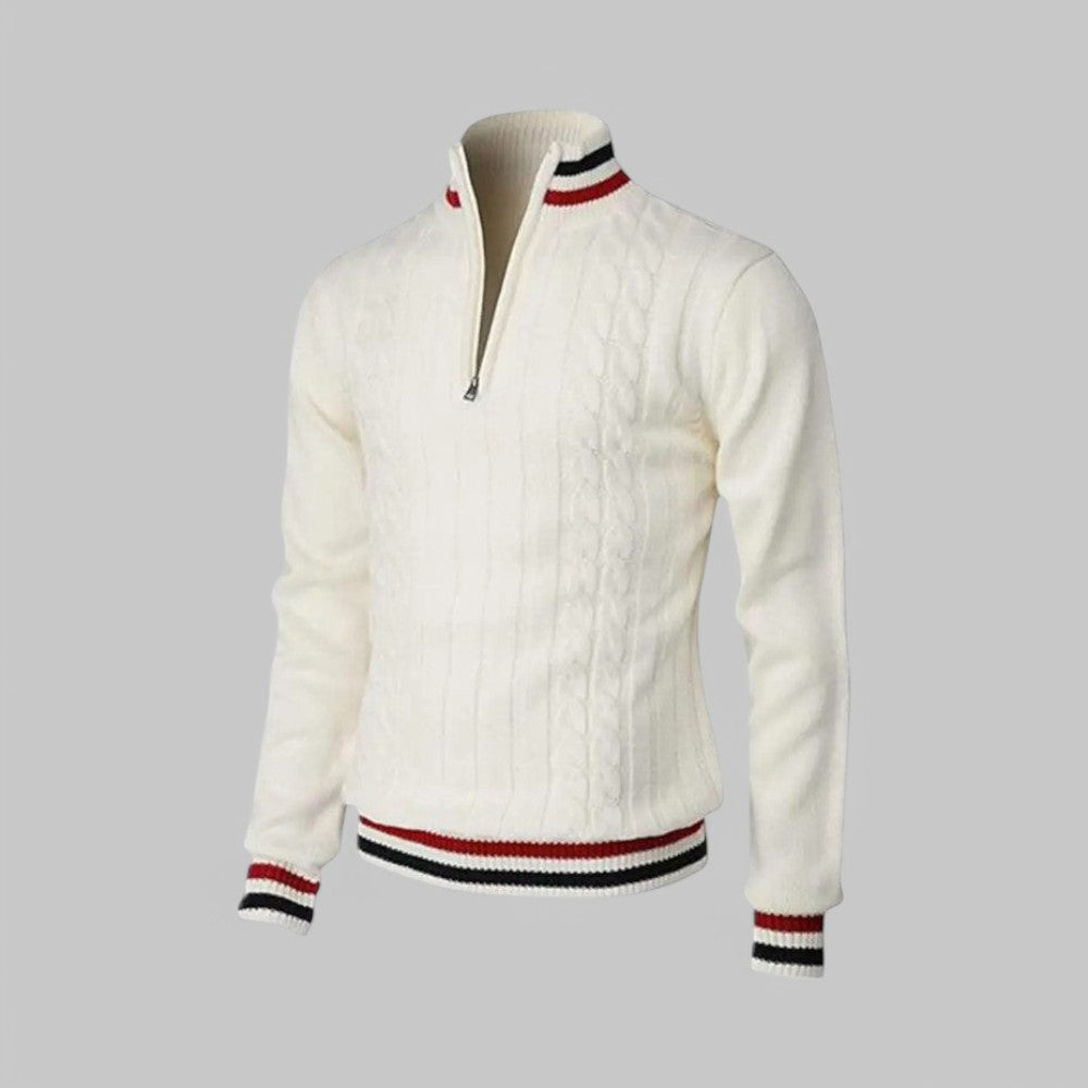 Lionello | Maglione elegante con mezza zip