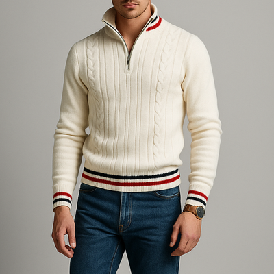 Lionello | Maglione elegante con mezza zip