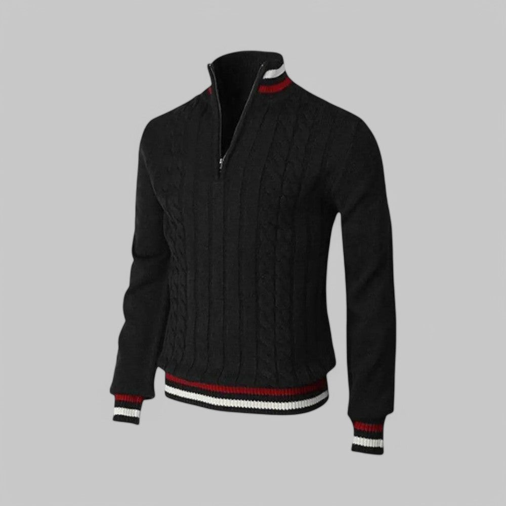 Lionello | Maglione elegante con mezza zip