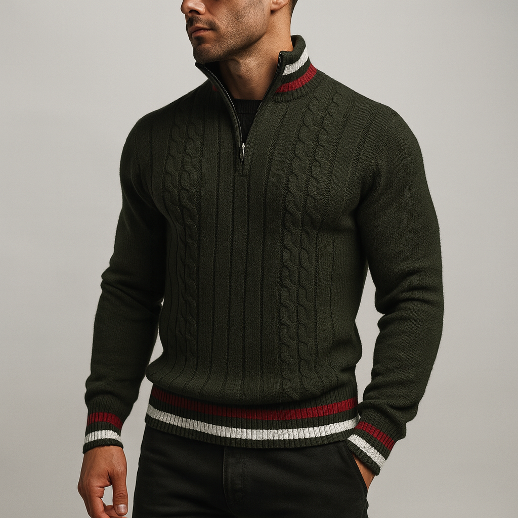 Lionello | Maglione elegante con mezza zip