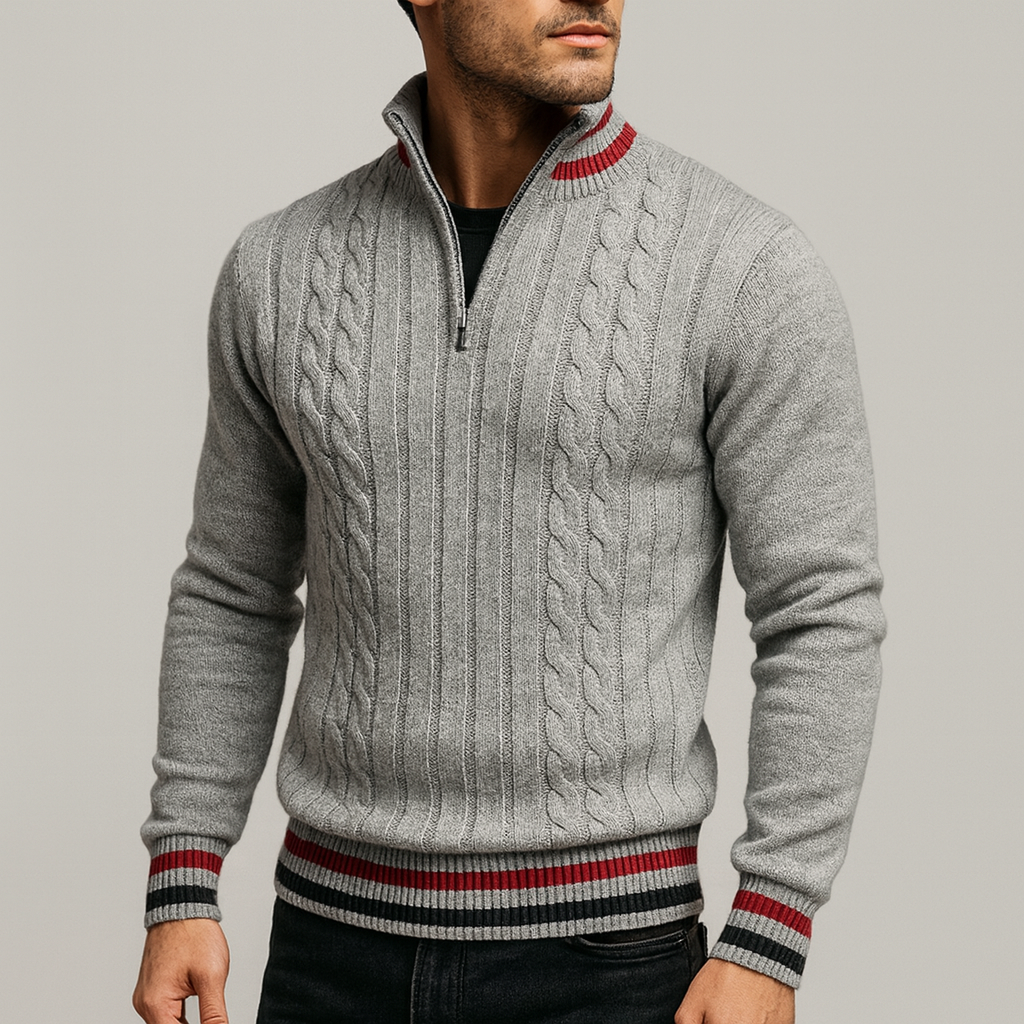 Lionello | Maglione elegante con mezza zip