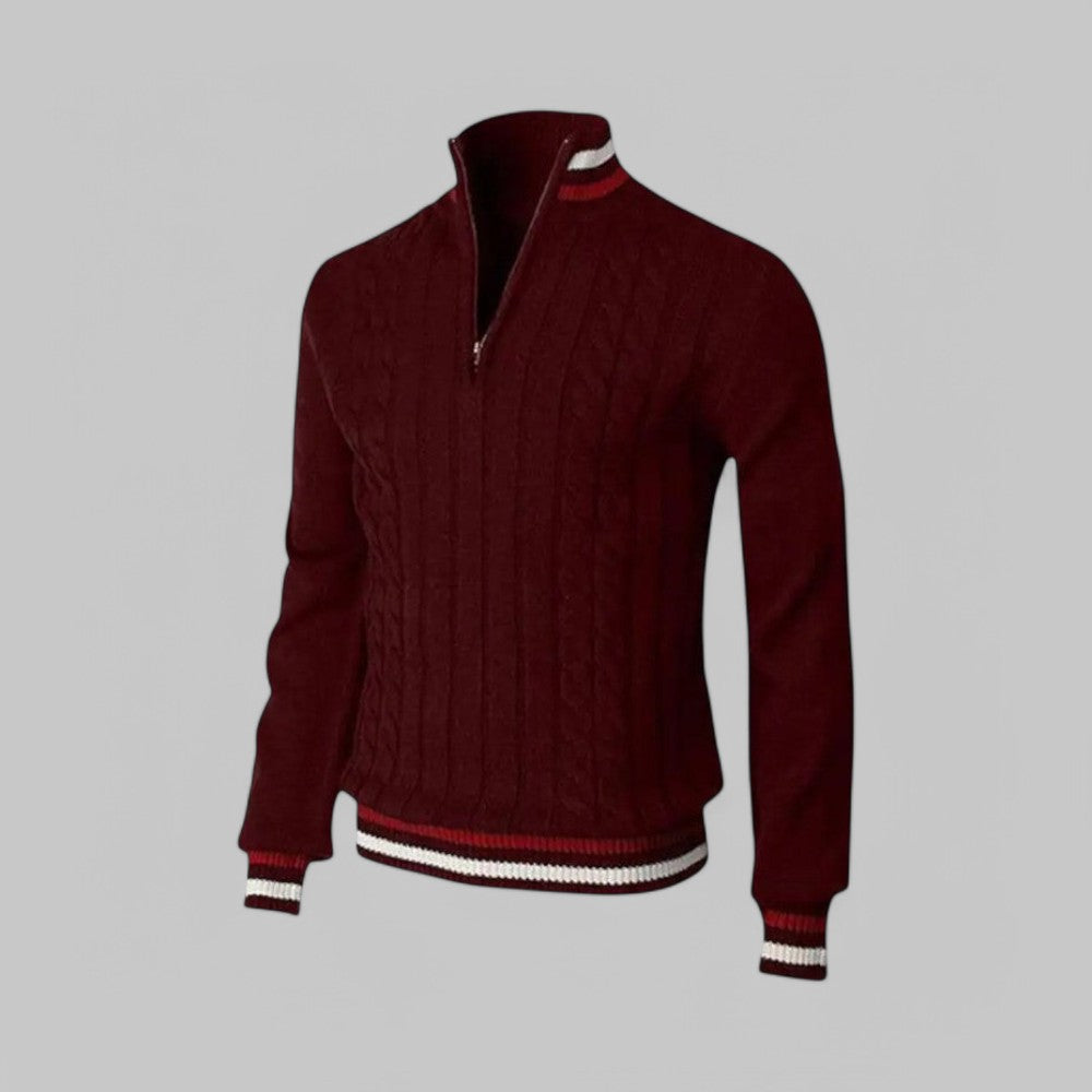 Lionello | Maglione elegante con mezza zip