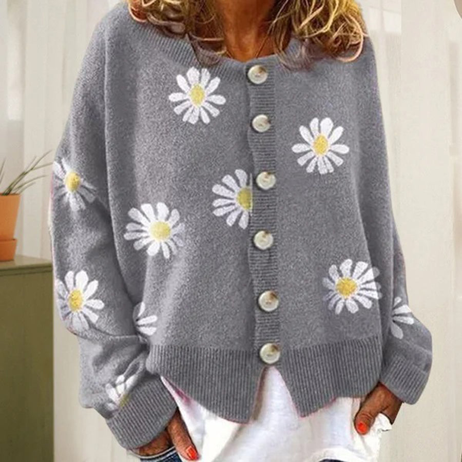 Kristin | Cardigan casual con stampa floreale