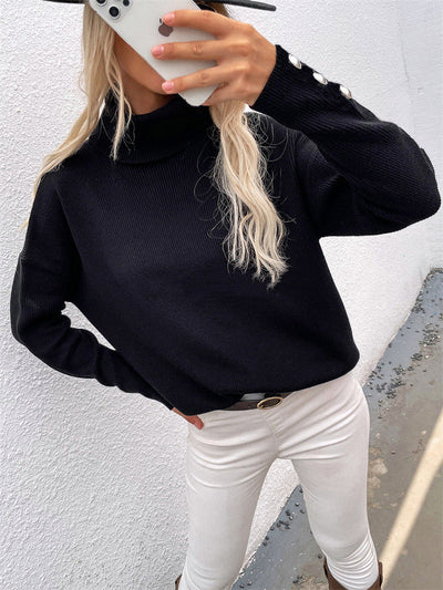 Kristin | Maglione casual a collo alto in cotone