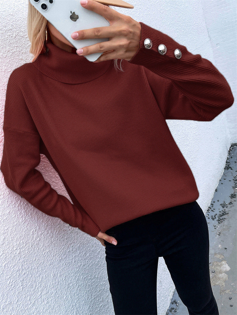 Kristin | Maglione casual a collo alto in cotone