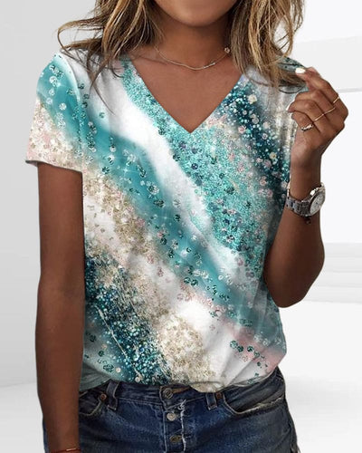 Kristin | Elegantes Top mit V-Ausschnitt und Farbverlauf