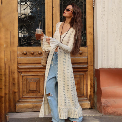 Laura | Cardigan lungo con maniche svasate