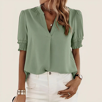 Laura | Élégante blouse d'été avec manches bouffantes