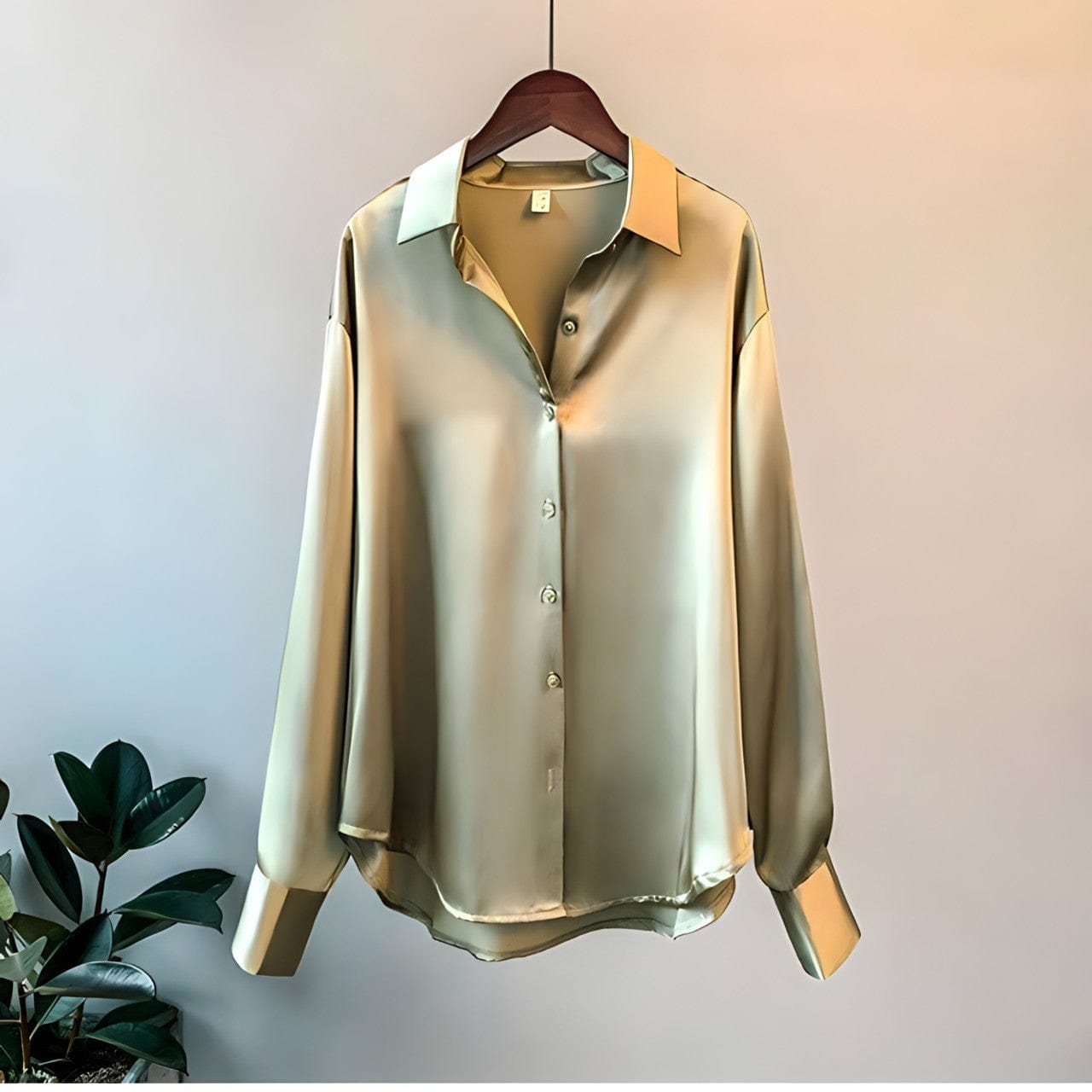 Laura | Elegante langärmlige Seidenbluse