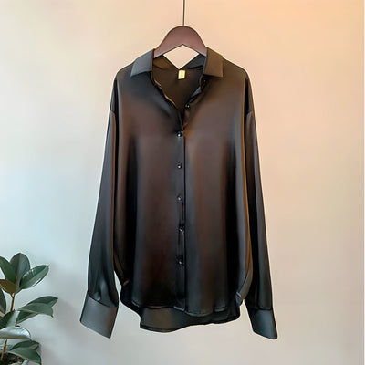 Laura | Elegante langärmlige Seidenbluse