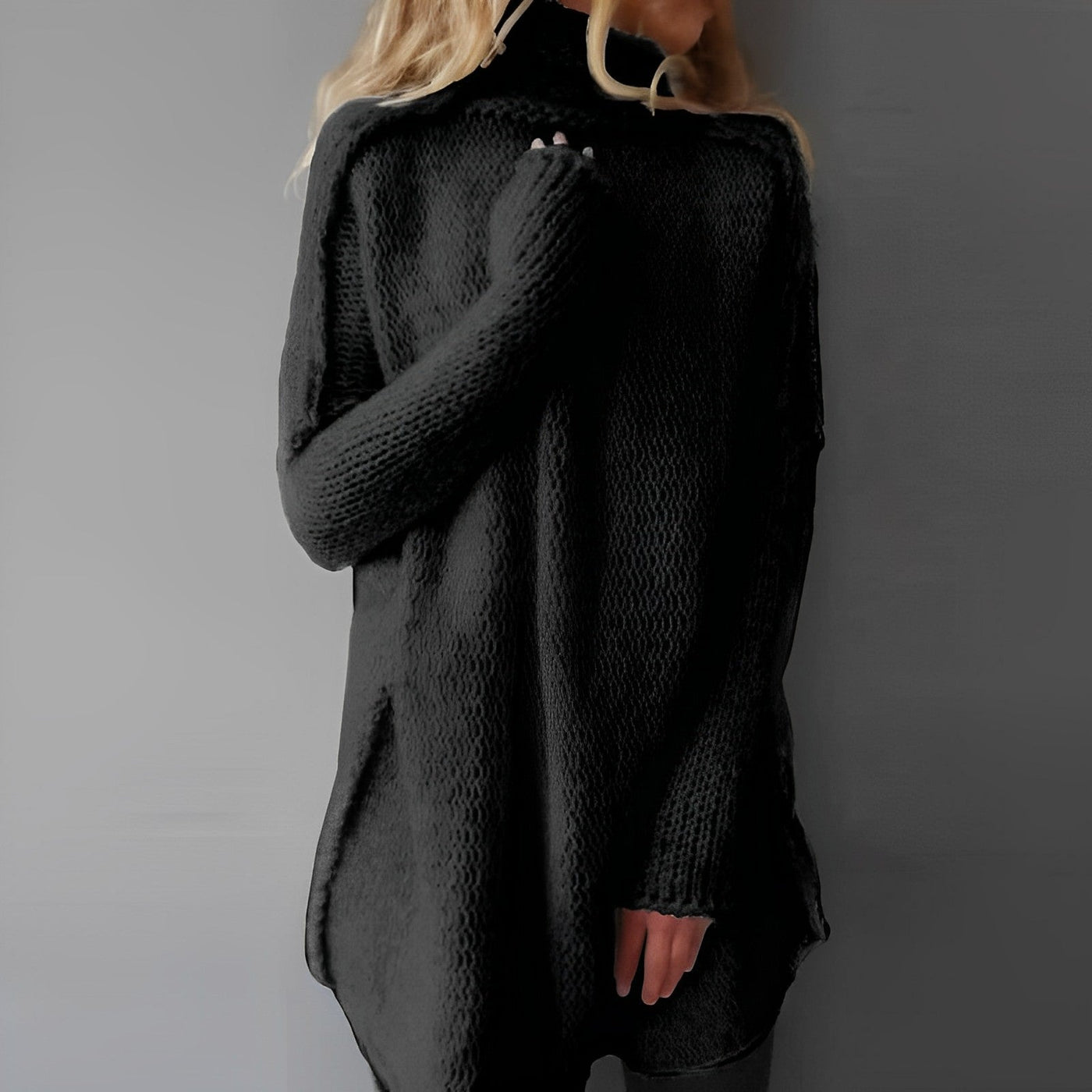 Laura | Maglione lungo lavorato a maglia