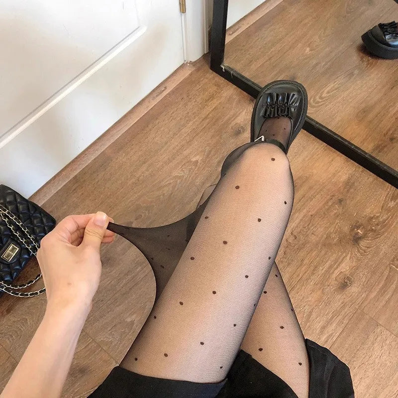 Leah | Collant alla moda con motivo a cuori e pois