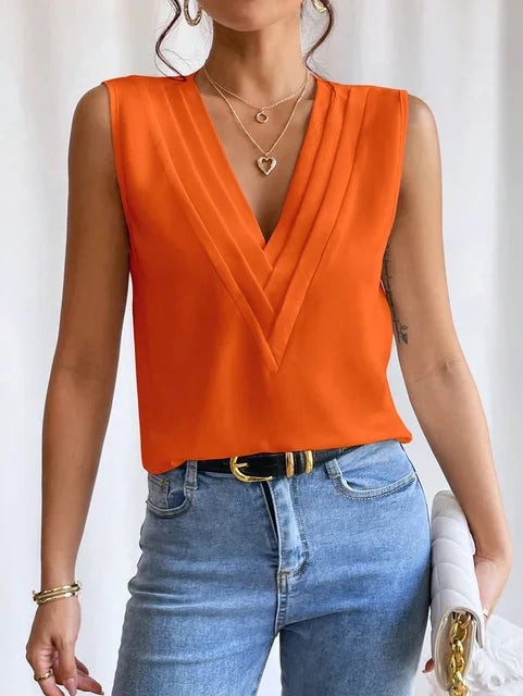 Leah | Elegante Sommerbluse mit kurzen Ärmeln