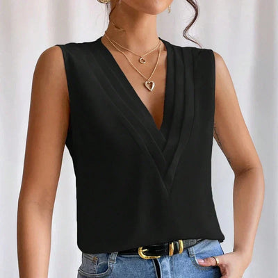 Leah | Elegante Sommerbluse mit kurzen Ärmeln