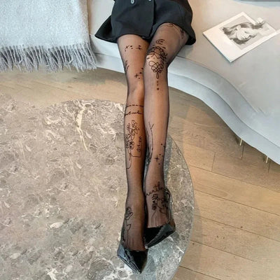 Lena | Collant alla moda con motivo grafico