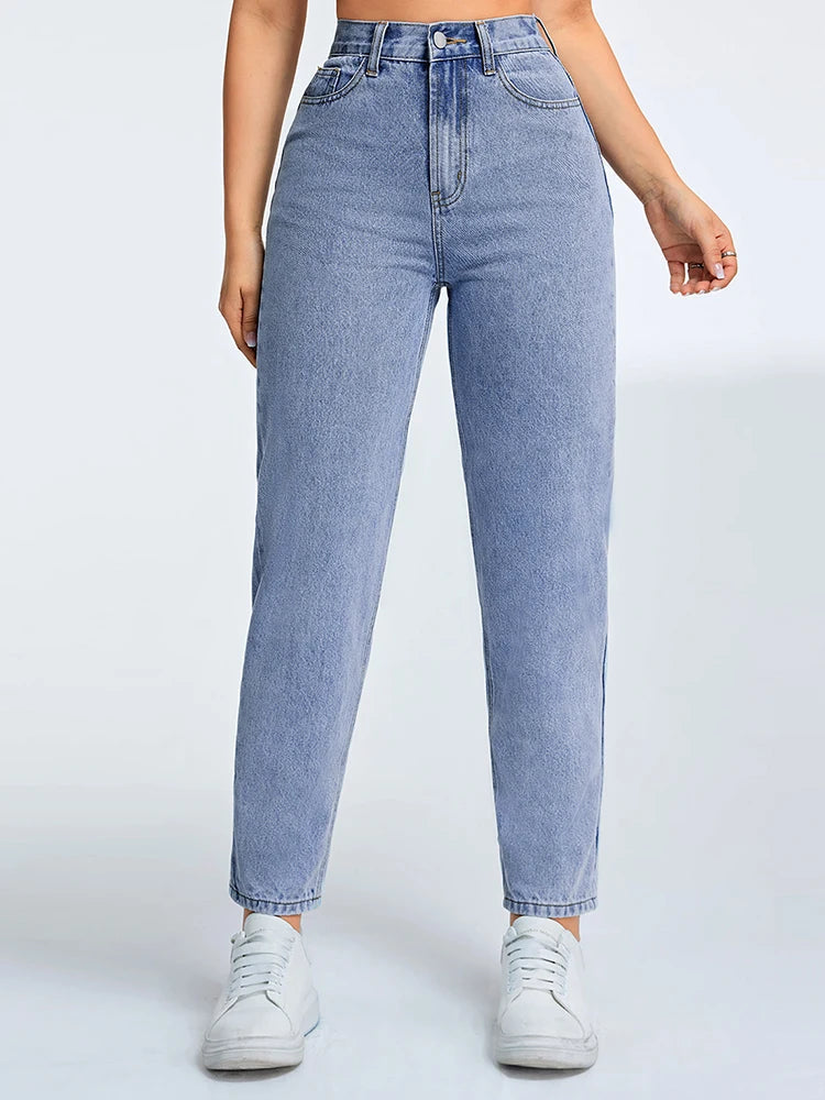 Lena | Jeans mom moderni a vita alta