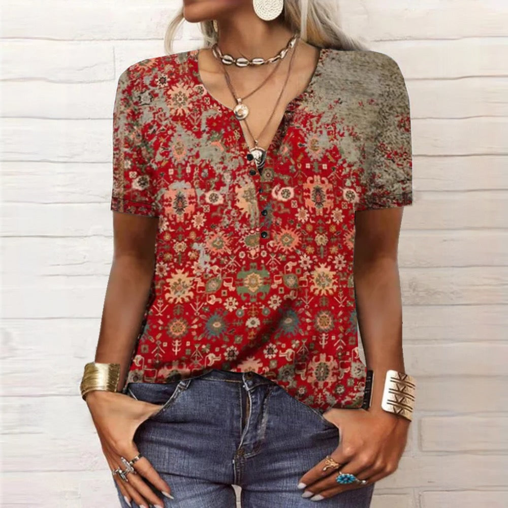 Leonie | Elegant summer cotton blouse