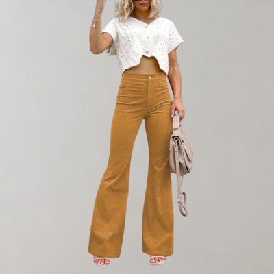 Giorgia | Pantaloni svasati di velluto a coste alla moda