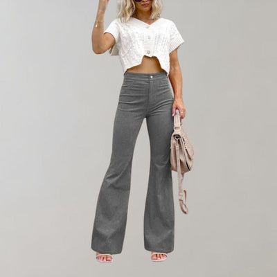 Giorgia | Pantaloni svasati di velluto a coste alla moda