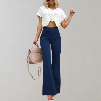 Giorgia | Pantaloni svasati di velluto a coste alla moda