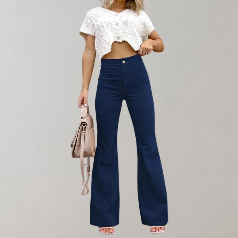 Giorgia | Pantaloni svasati di velluto a coste alla moda