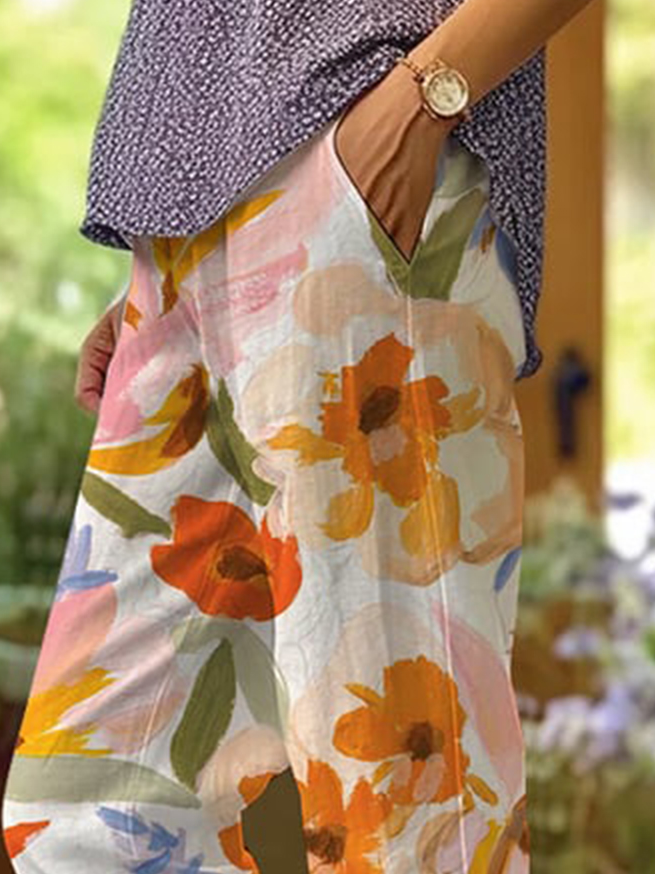 Luisa | Comodi pantaloni floreali