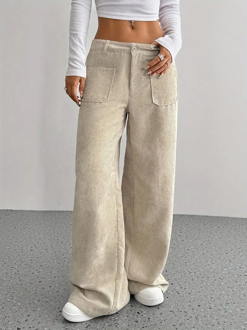 Luisa | Trendige Cordhosen mit hoher Taille