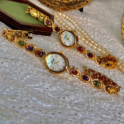 Luna | Orologio Bracciale Donna Elegante con Pietre Preziose-1