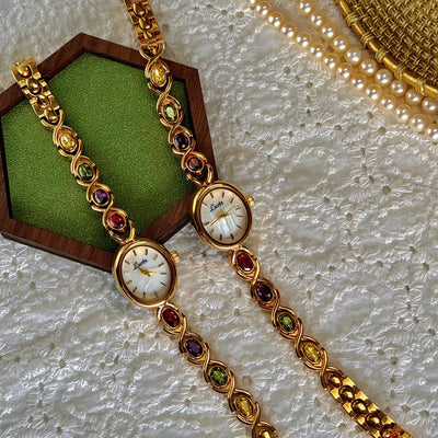 Luna | Orologio Bracciale Donna Elegante con Pietre Preziose-3