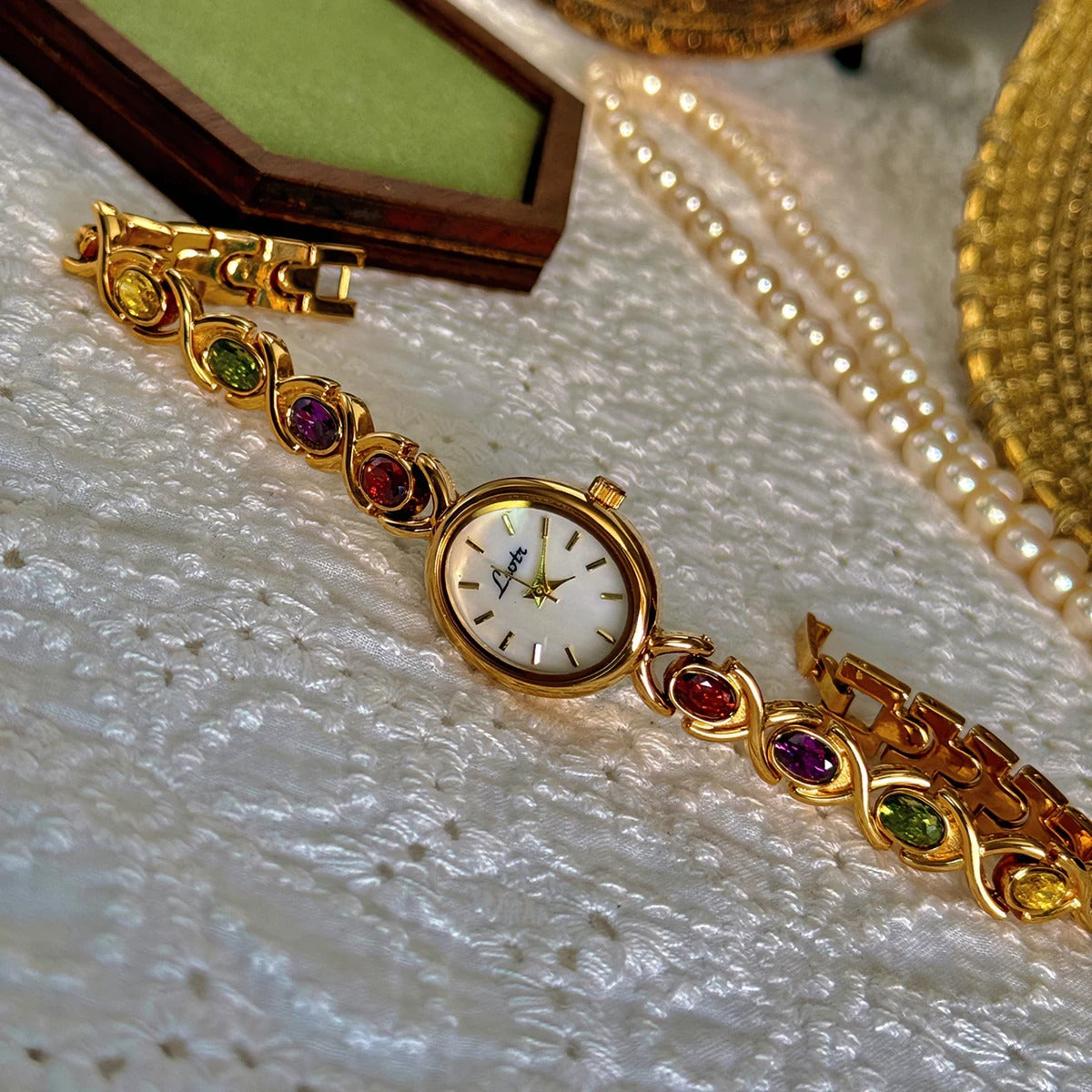 Luna | Orologio Bracciale Donna Elegante con Pietre Preziose-4