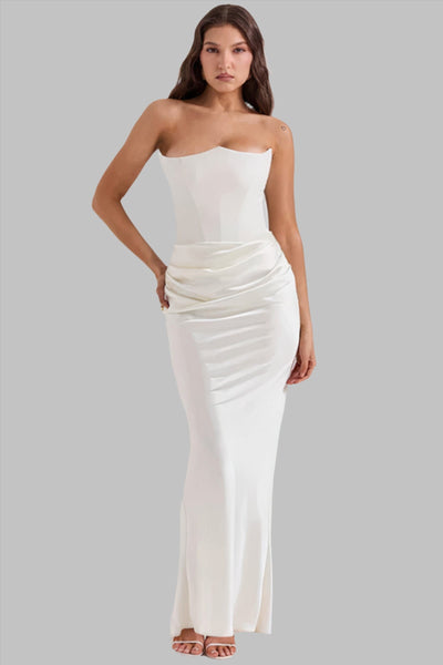 Variant image for Luna | Maxi Abito Cerimonia Donna in Raso Elegante-16