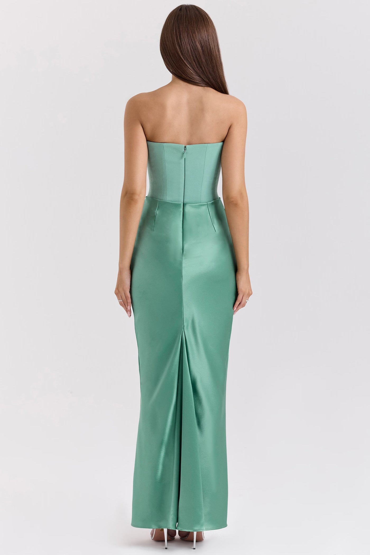 Luna | Maxi Abito Cerimonia Donna in Raso Elegante-3