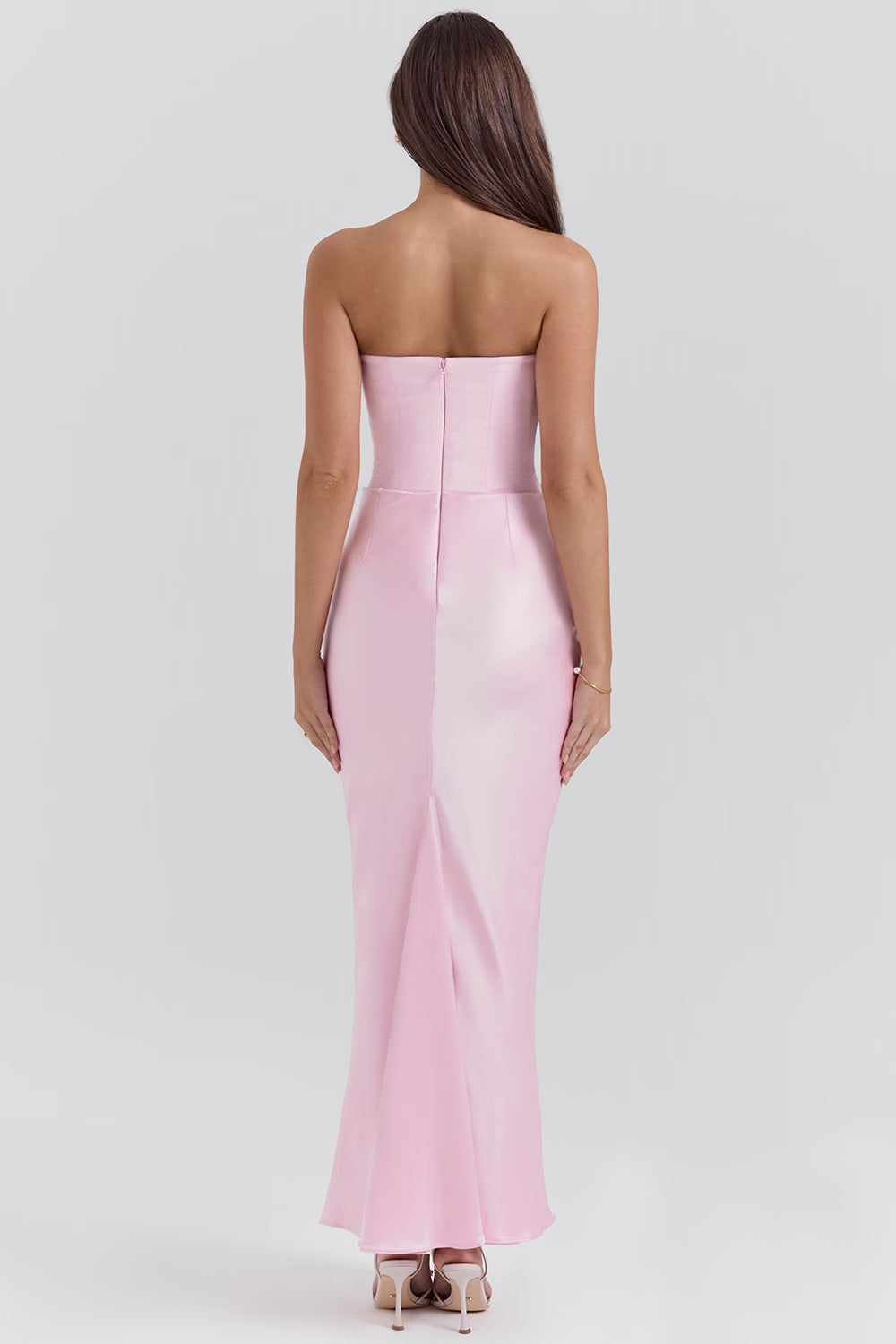 Luna | Maxi Abito Cerimonia Donna in Raso Elegante-6