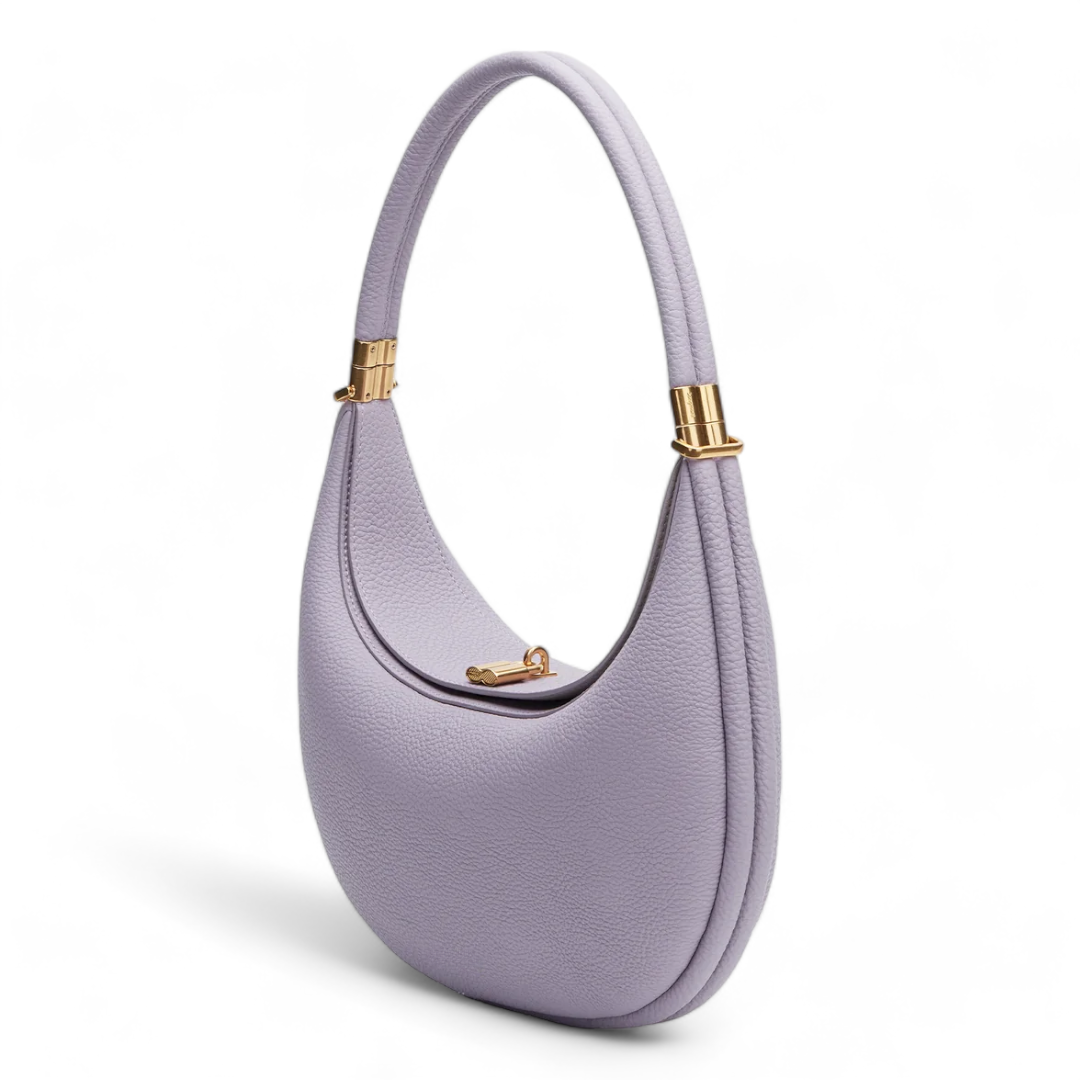 Variant image for Luna | Borsa a Mezzaluna Elegante in Vera Pelle Nera-3