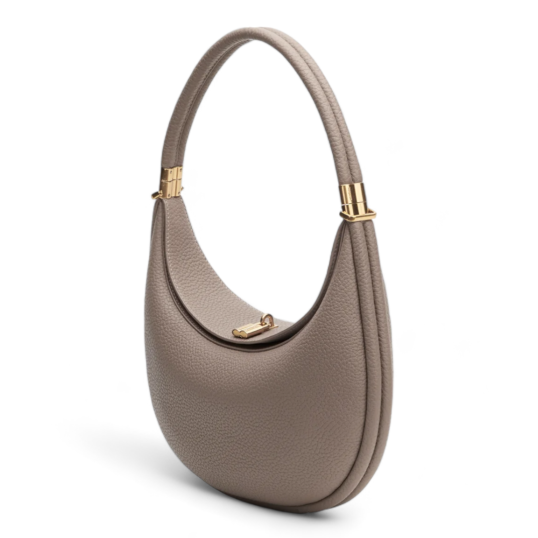 Variant image for Luna | Borsa a Mezzaluna Elegante in Vera Pelle Nera-4