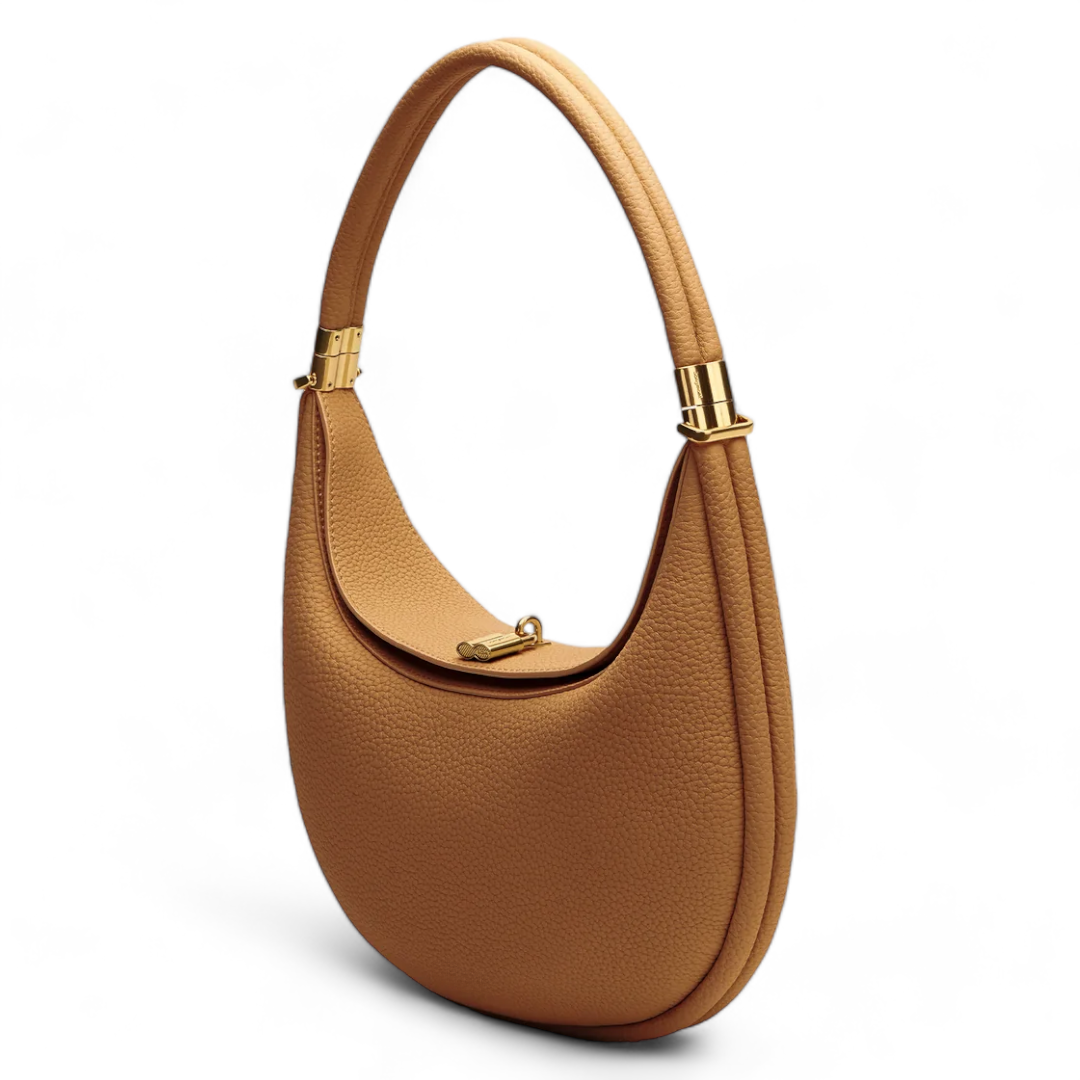 Variant image for Luna | Borsa a Mezzaluna Elegante in Vera Pelle Nera-6