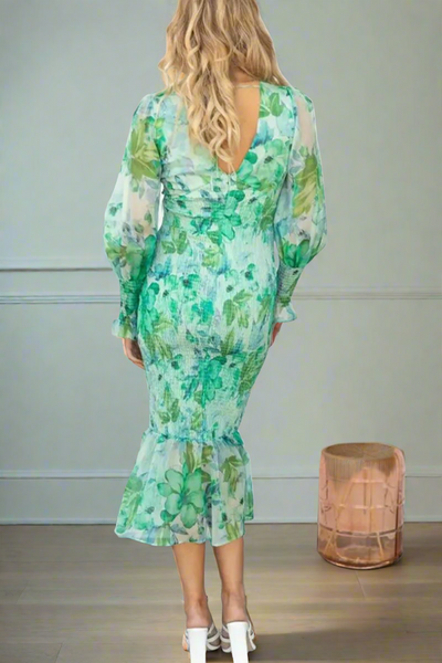 Livia | Abito midi con stampa a fiori
