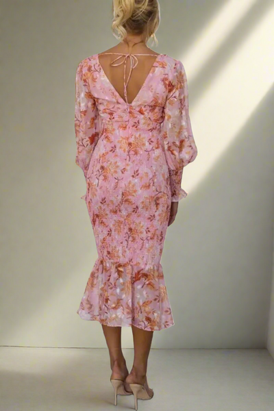 Livia | Abito midi con stampa a fiori