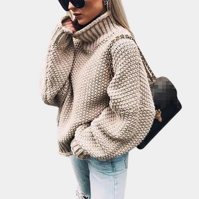 Lorenza | Maglione a collo alto in maglia caldo e confortevole
