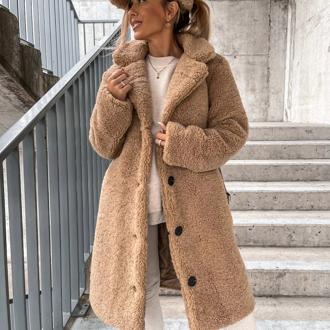 Olivia | Cappotto di orsacchiotto caldo elegante e accogliente