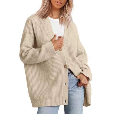 Manuela | Cardigan lungo casual con abbottonatura