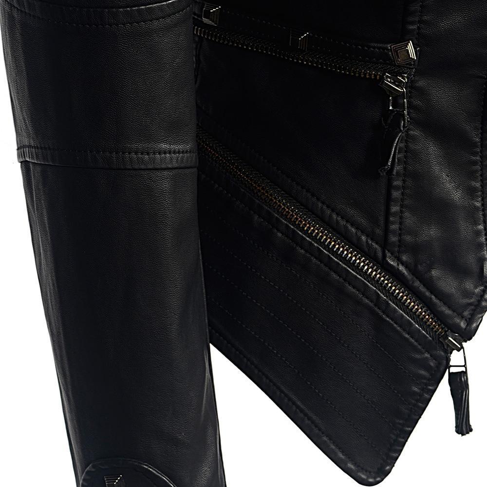 Manuela | Giacca biker slim in similpelle