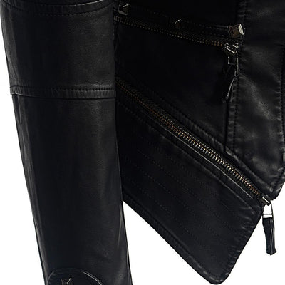 Manuela | Giacca biker slim in similpelle
