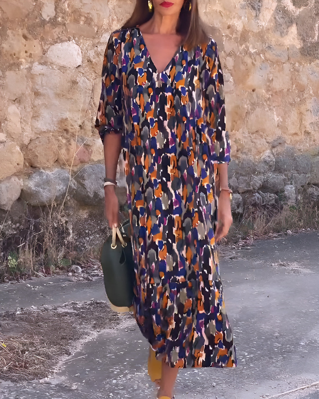 Maria | Vestito midi chic-a V-Neck 1