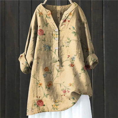 Marie | Sommerbluse mit Blumenmuster große Größen