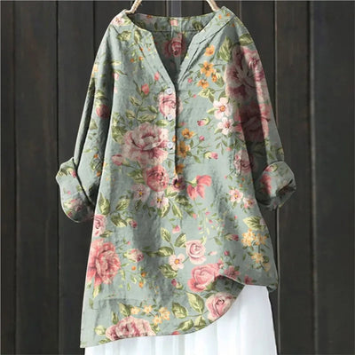 Marie | Sommerbluse mit Blumenmuster große Größen