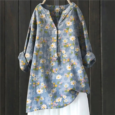 Marie | Sommerbluse mit Blumenmuster große Größen