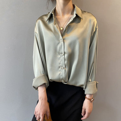 Marie | Vintage silk shirt blouse